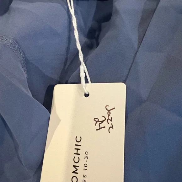 BloomChic Blue Midi Wrap Dress - Picture 3 of 3